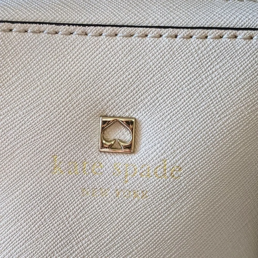 Kate Spade Felix Satchel Leather Bag Cream Black
